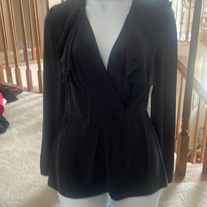 Bcbg maxazria 100% silk black top. Lightly used. Xs